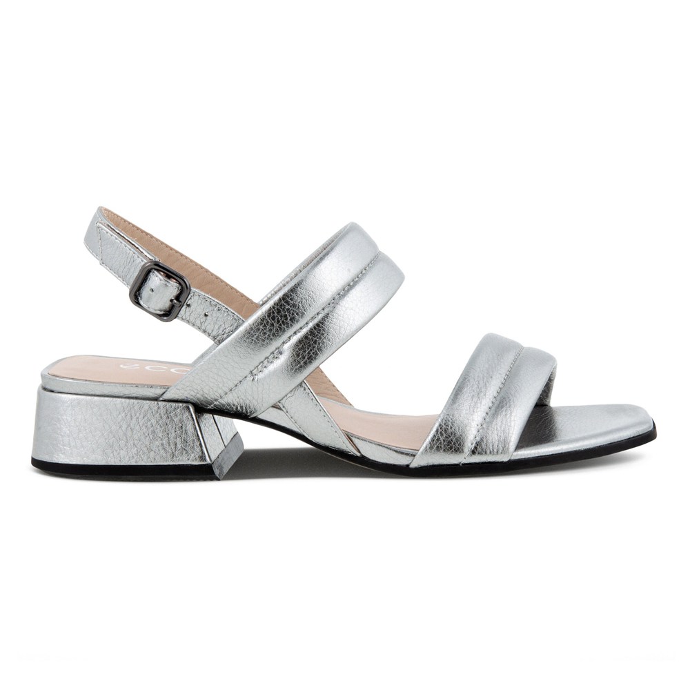 ECCO Womens Sandals Silver - Elevate Squared - SPU-162587